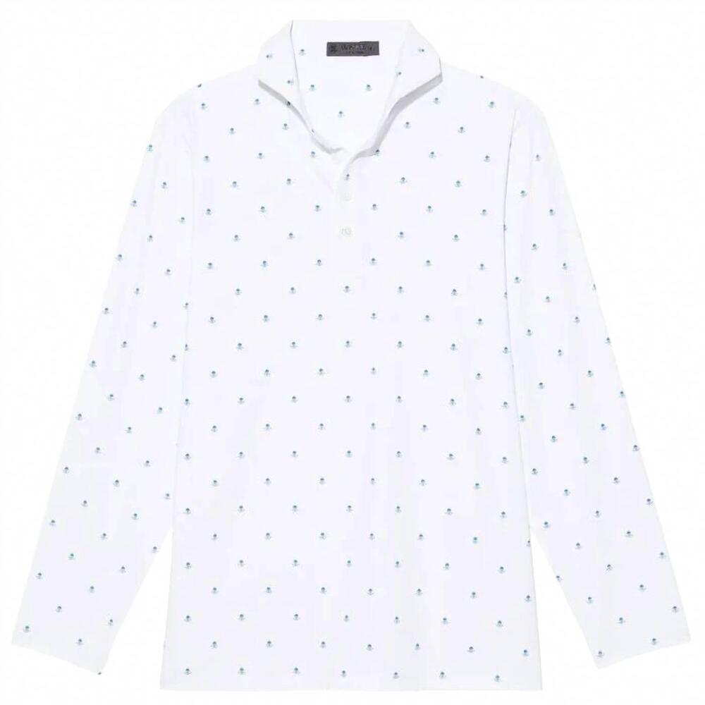 NEW G/FORE men's skull and ts long sleeve knit top in snow